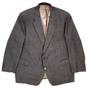 Palm Beach Mens Gray Wool Sport Coat Blazer Vintage USA Tailored Classic 50R